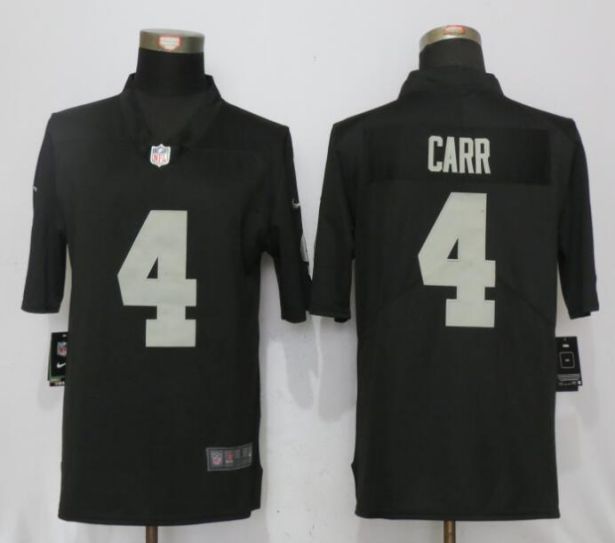 2017 NFL NEW Nike Oakland Raiders #4 Carr Black 2017 Vapor Untouchable Limited Player